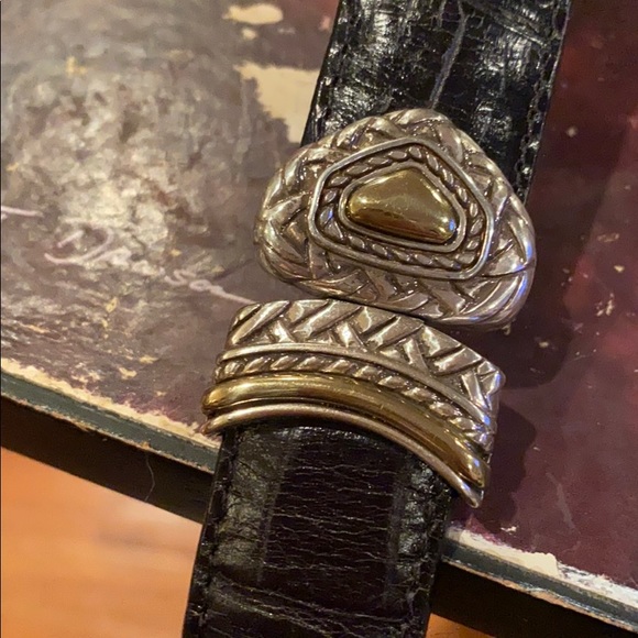 Brighton Belt reversible black, and brown with silver buckle - Picture 4 of 5